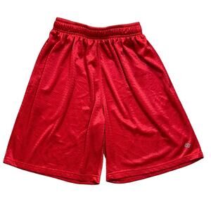 Zelos Athletic Basketball Mesh Shorts Red W/ Gray Logo Men’s Size Medium Red